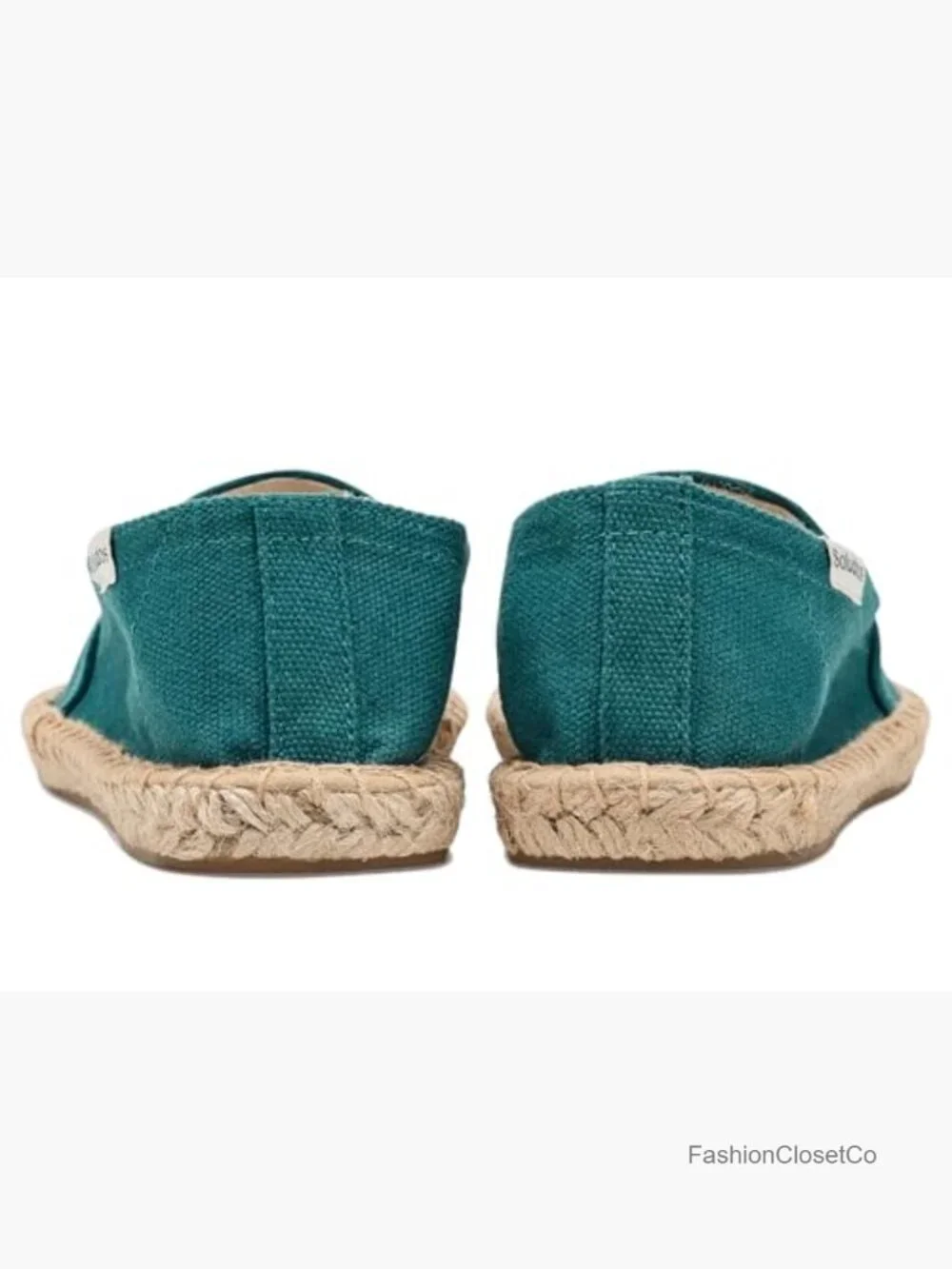Espadrille Slip-On Flats with Jute Sole Breathable Flexible Cushioned